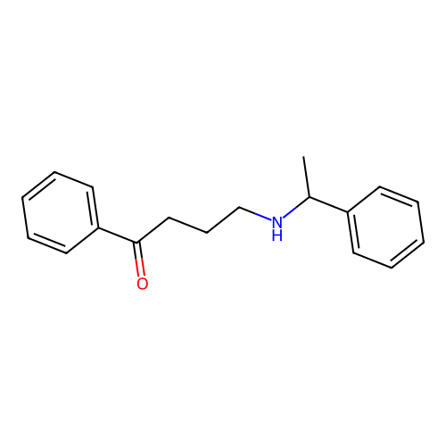 1-Phenyl-4-(1-phenylethylamino)butan-1-one structure