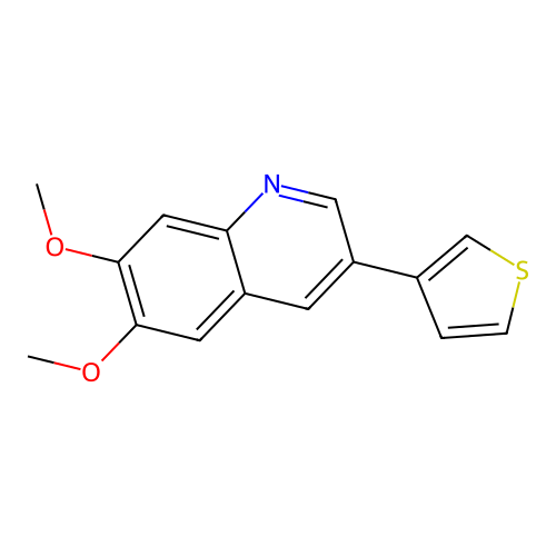 6,7-Dimethoxy-3-(3-thienyl)quinoline structure