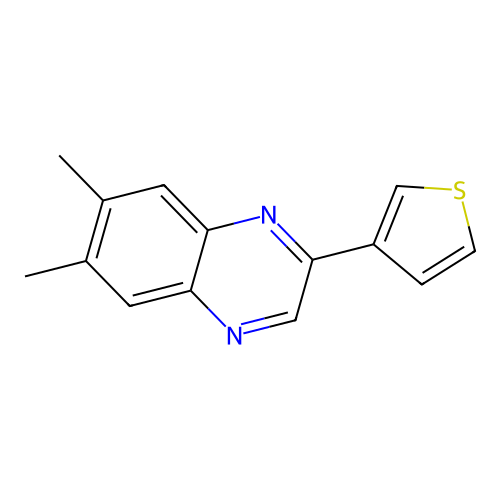6,7-Dimethyl-2-(3-thienyl)quinoxaline structure