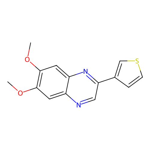 2-(Thien-3-yl)-6,7-dimethoxyquinoxaline structure