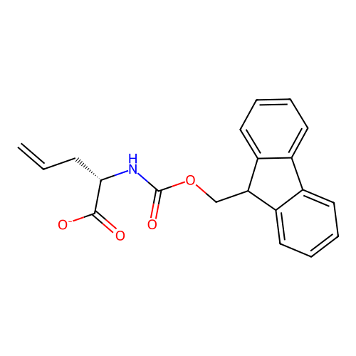 (2S)-2-(9H-fluoren-9-ylmethoxycarbonylamino)pent-4-enoate structure