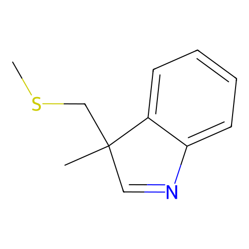 3-methyl-3-[(methylsulfanyl)methyl]-3H-indole structure