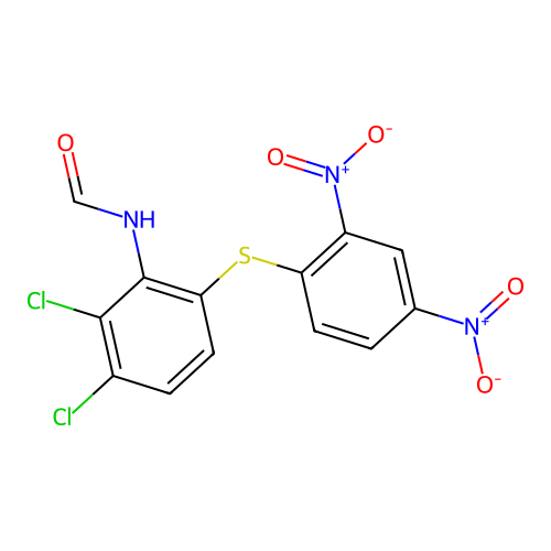 Formamide, N-[2,3-dichloro-6-[(2,4-dinitrophenyl)thio]phenyl]- structure