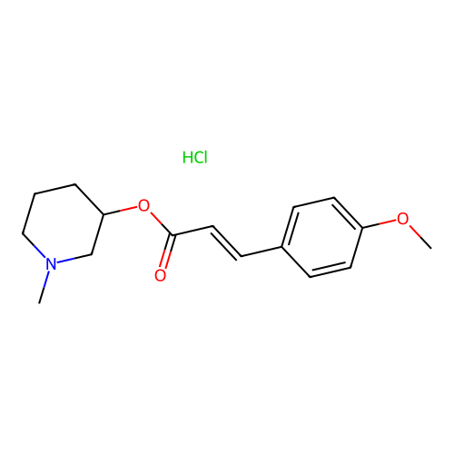 1-Methyl-3-piperidinyl 3-(4-methoxyphenyl)acrylate hydrochloride structure