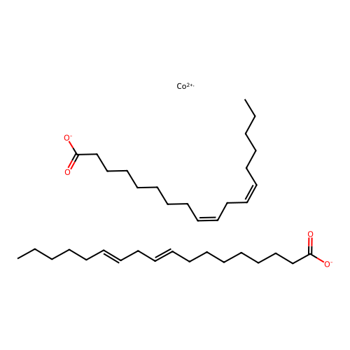 9,12-Octadecadienoic acid (9Z,12Z)-, cobalt salt (1:?) structure