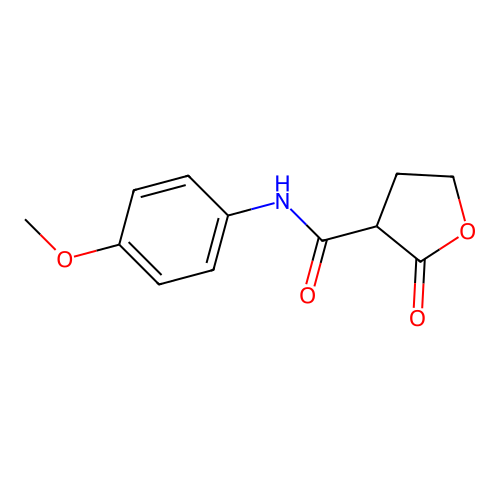 N-(4-methoxyphenyl)-2-oxooxolane-3-carboxamide structure