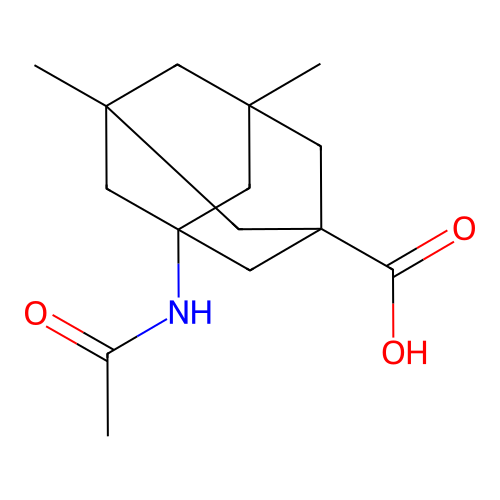 3-Acetamido-5,7-dimethyladamantane-1-carboxylic acid structure