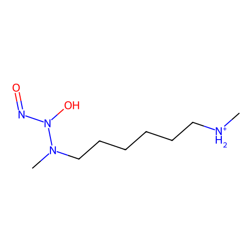 6-[[Hydroxy(nitroso)amino]-methylamino]hexyl-methylazanium structure