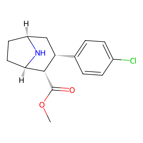 Methyl (1R,2S,3S,5S)-3-(4-chlorophenyl)-8-azabicyclo[3.2.1]octane-2-carboxylate structure