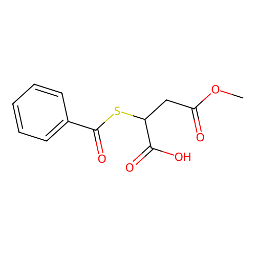 2-Benzoylsulfanyl-4-methoxy-4-oxobutanoic acid structure