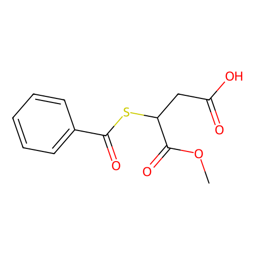 3-Benzoylsulfanyl-4-methoxy-4-oxobutanoic acid structure