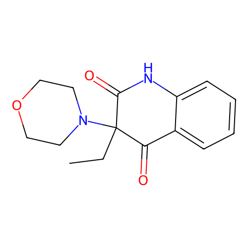 3-ethyl-3-morpholin-4-yl-1H-quinoline-2,4-dione structure