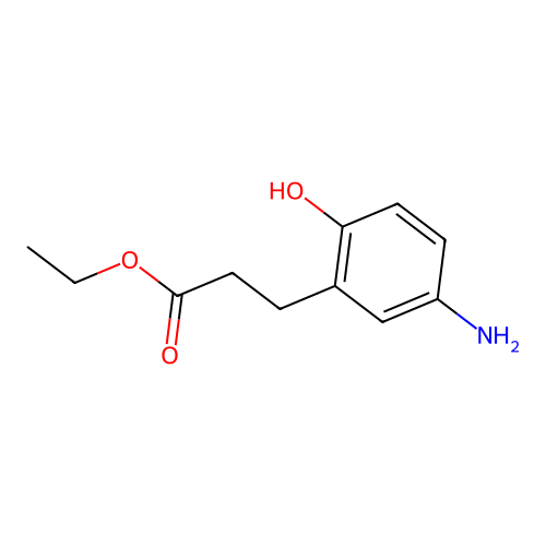 Ethyl 3-(5-amino-2-hydroxyphenyl)propanoate structure