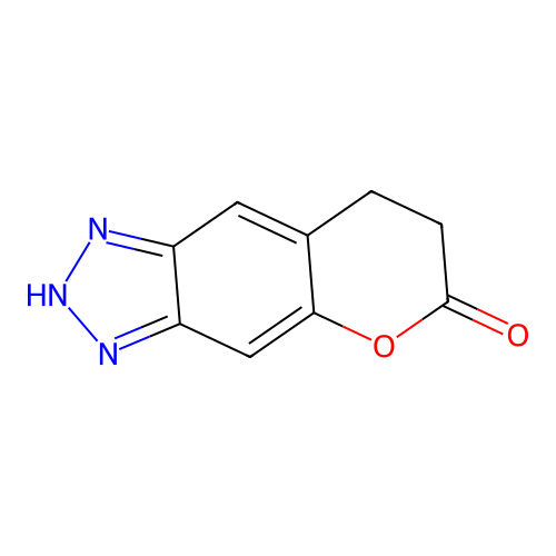 7,8-dihydro-2H-pyrano[2,3-f]benzotriazol-6-one structure