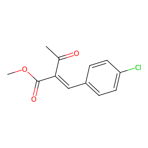 methyl (2E)-2-[(4-chlorophenyl)methylidene]-3-oxobutanoate structure
