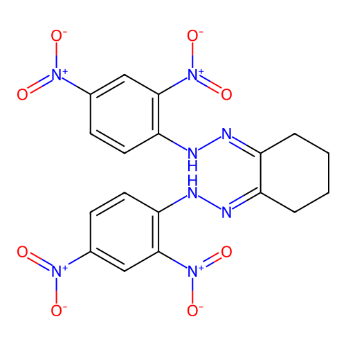 1,2-Cyclohexanedione, bis[(2,4-dinitrophenyl)hydrazone] structure