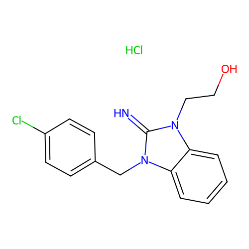 2-[3-(4-Chloro-benzyl)-2-imino-2,3-dihydro-benzoimidazol-1-yl]-ethanol structure