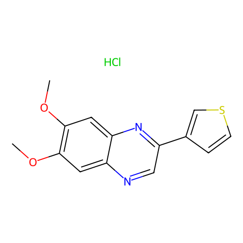 6,7-Dimethoxy-2-thiophen-3-yl-quinoxaline hydrochloride structure