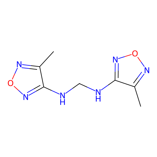 N,N'-bis(4-methyl-1,2,5-oxadiazol-3-yl)methanediamine structure