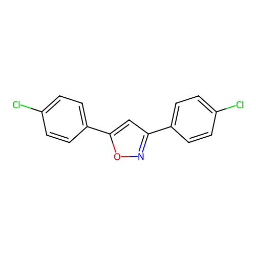 3,5-Bis(4-chlorophenyl)-1,2-oxazole structure