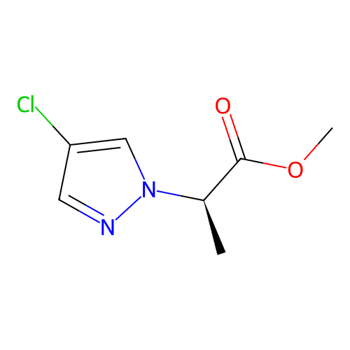 methyl (2R)-2-(4-chloropyrazol-1-yl)propanoate structure