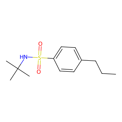 N-tert-butyl-4-propylbenzenesulfonamide structure