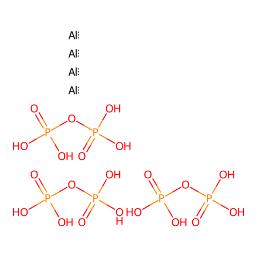 Diphosphoric acid, aluminium salt (3:4) structure