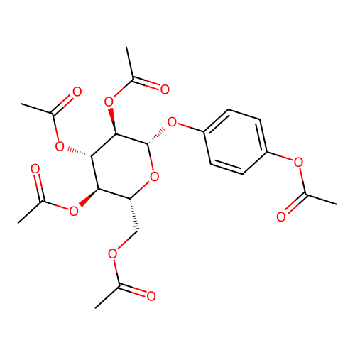 Arbutin, pentaacetate structure