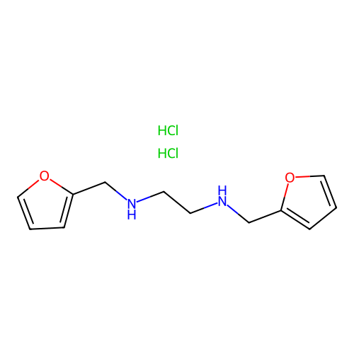 N,N'-bis(furan-2-ylmethyl)ethane-1,2-diamine;dihydrochloride structure