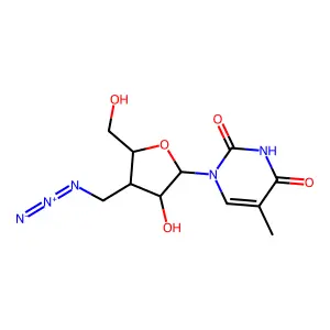 3'-(Azidomethyl)-3'-deoxy-5-methyluridine structure
