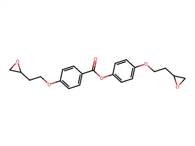 Benzoic acid, 4-[2-(2-oxiranyl)ethoxy]-, 4-[2-(2-oxiranyl)ethoxy]phenyl ester structure