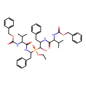 Bis(Cbz-Val-Phe)phosphinate isostere structure