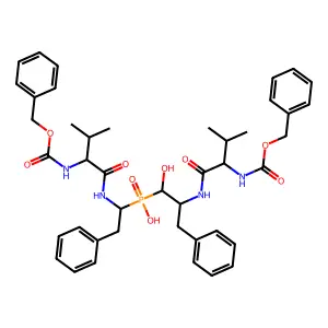 Bis(Cbz-Val-Phe)phosphinate isostere structure