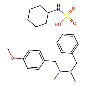 (+)-N,alpha-Dimethyl-N-(p-methoxybenzyl)phenethylamine cyclohexanesulfamate structure