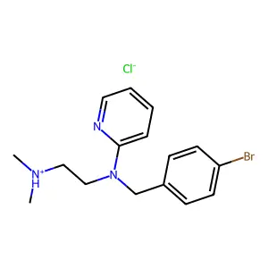 Ethylenediamine, N-(p-bromobenzyl)-N',N'-dimethyl-N-(2-pyridyl)-, hydrochloride structure