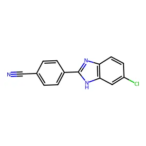 2-(p-Cyanophenyl)-5-chlorobenzimidazole structure
