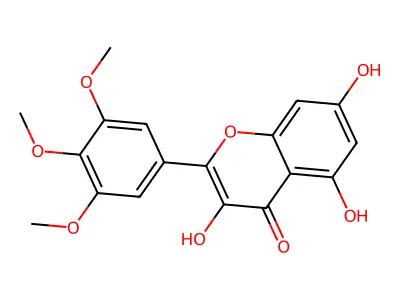3,5,7-Trihydroxy-3',4',5'-Trimethoxyflavone structure