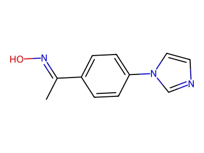 1-[4-(1H-imidazol-1-yl)phenyl]-1-ethanone oxime structure