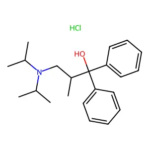 Benzhydrol, alpha-(2-(diisopropylamino)-1-methylethyl)-, hydrochloride structure