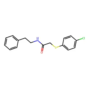2-(4-Chlorophenylthio)-N-(2-phenylethyl)ethanamide structure