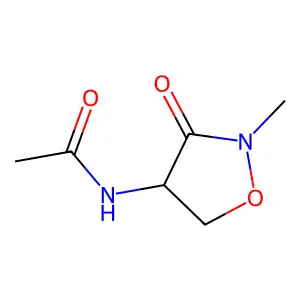 N-(2-methyl-3-oxo-1,2-oxazolidin-4-yl)acetamide structure