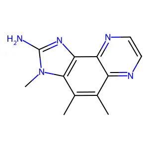 3H-Imidazo(4,5-f)quinoxalin-2-amine, 3,4,5-trimethyl- structure