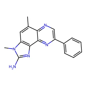 3H-Imidazo(4,5-f)quinoxalin-2-amine, 3,5-dimethyl-8-phenyl- structure
