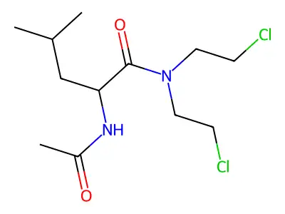 N²-乙酰基-N,N-双(2-氯乙基)亮氨酰胺 structure