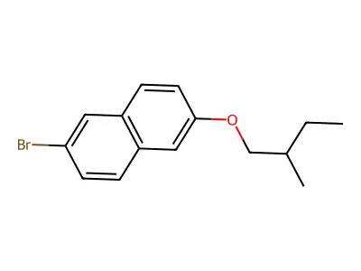 2-Bromo-6-(2-methylbutoxy)naphthalene structure
