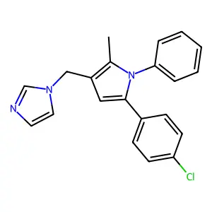 1H-Imidazole, 1-((5-(4-chlorophenyl)-2-methyl-1-phenyl-1H-pyrrol-3-yl)methyl)- structure