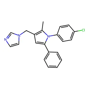 1H-Imidazole, 1-((1-(4-chlorophenyl)-2-methyl-5-phenyl-1H-pyrrol-3-yl)methyl)- structure