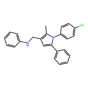 1H-Pyrrole-3-methanamine, 1-(4-chlorophenyl)-2-methyl-N,5-diphenyl- structure