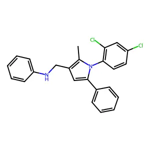 1H-Pyrrole-3-methanamine, 1-(2,4-dichlorophenyl)-2-methyl-N,5-diphenyl- structure