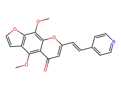 4,9-Dimethoxy-7-(2-pyridin-4-ylethenyl)furo[3,2-g]chromen-5-one structure